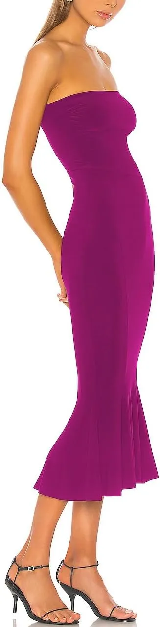 Aigeman Women's Sexy Off Shoulder Sleeveless Bodycon Mermaid Midi Dress Strapless Tube Elegant Cocktail Party Dress 292