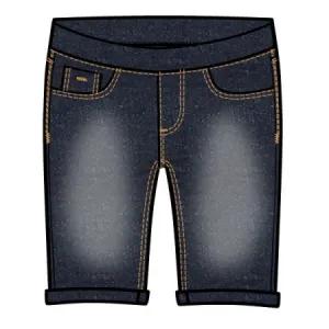 Denim Easy Pull-On Bermuda Shorts