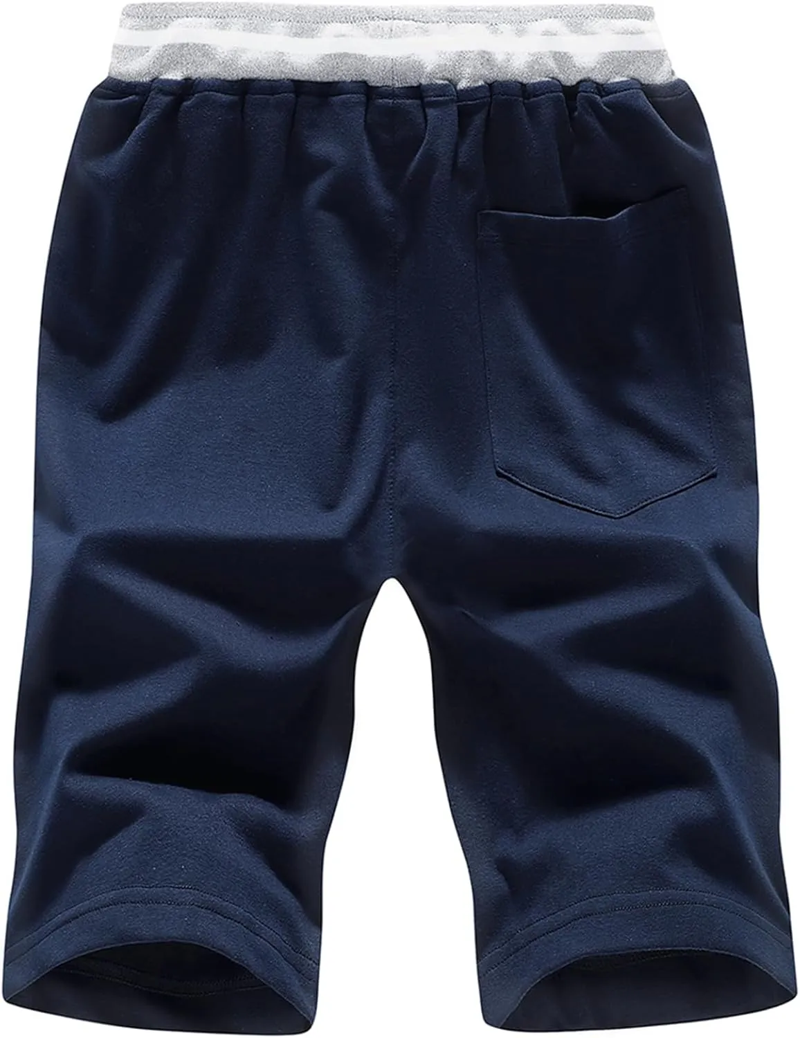 FoxQ Mens Casual Drawstring Shorts with Zipper Pockets Elastic Waist