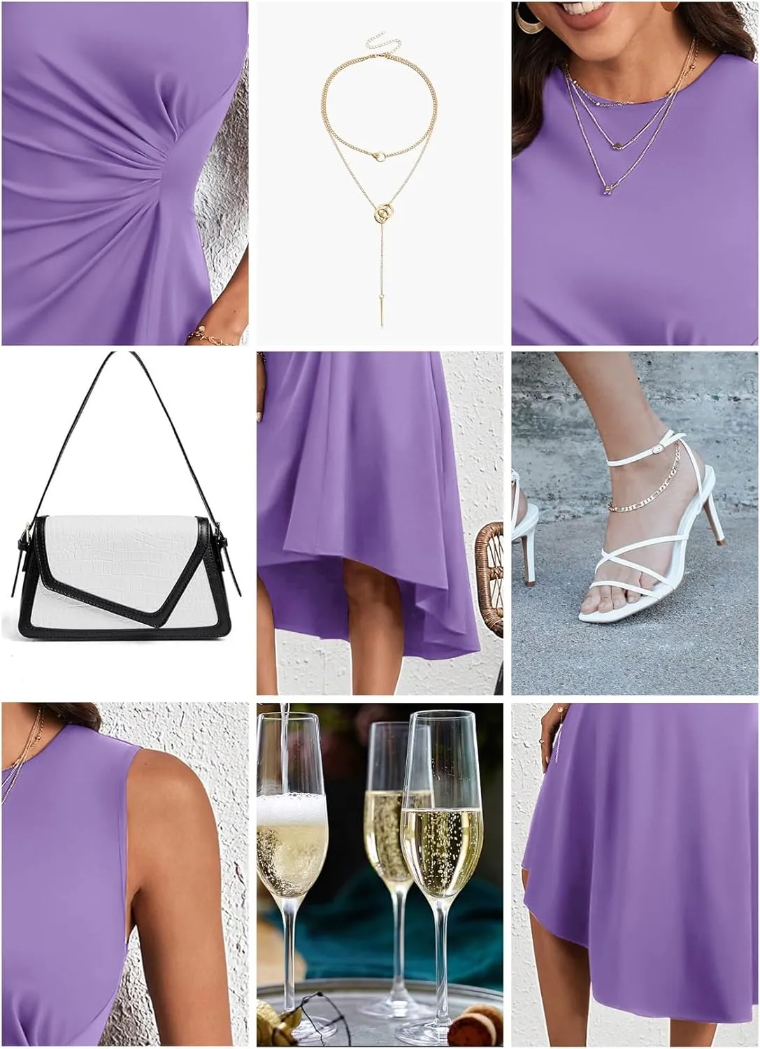 Happy Sailed Women's Summer Sleeveless Ruched Waist Flowy A Line High Low Midi Cocktail Party Dress
