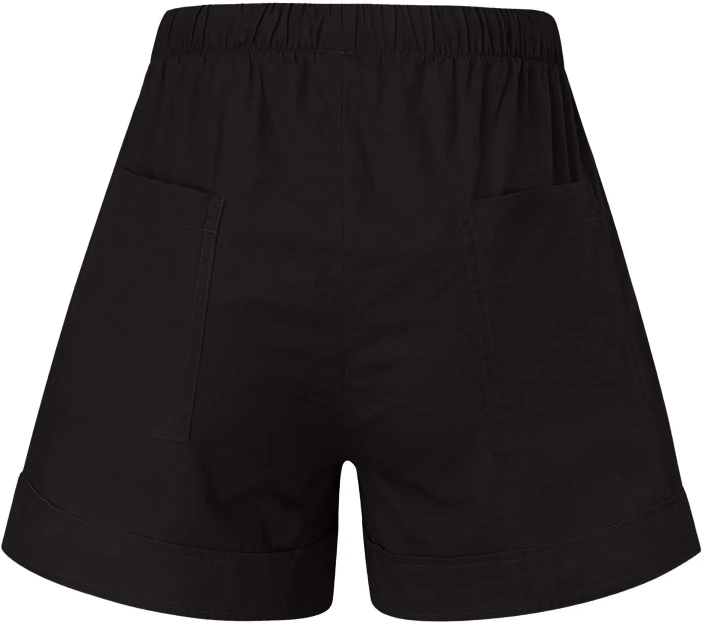 Shorts for Women Trendy 2025 Summer Casual Drawstring Elastic Waist Cotton Linen Plus Size Beach Vacation Clothes