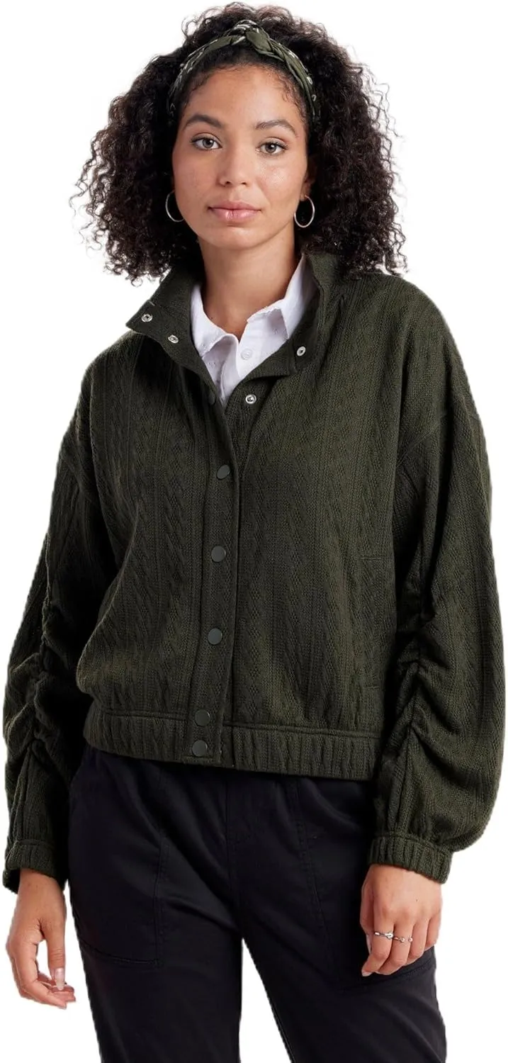 UNIONBAY Women's Cece Cable Knit Sweater Jacket