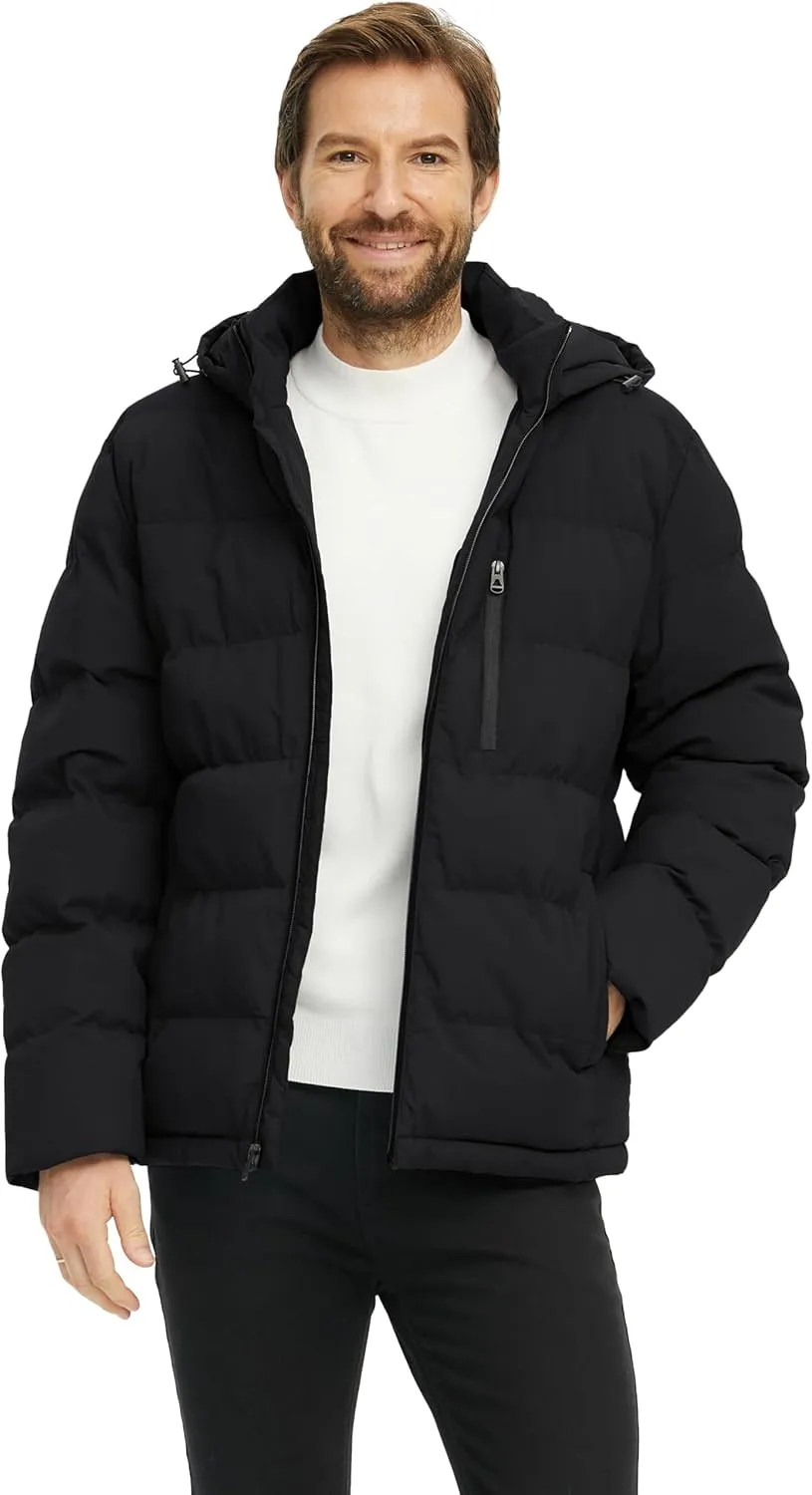 ZSHOW Men's Puffer Jacket Warm Hooded Winter Coat with Detachable Hood